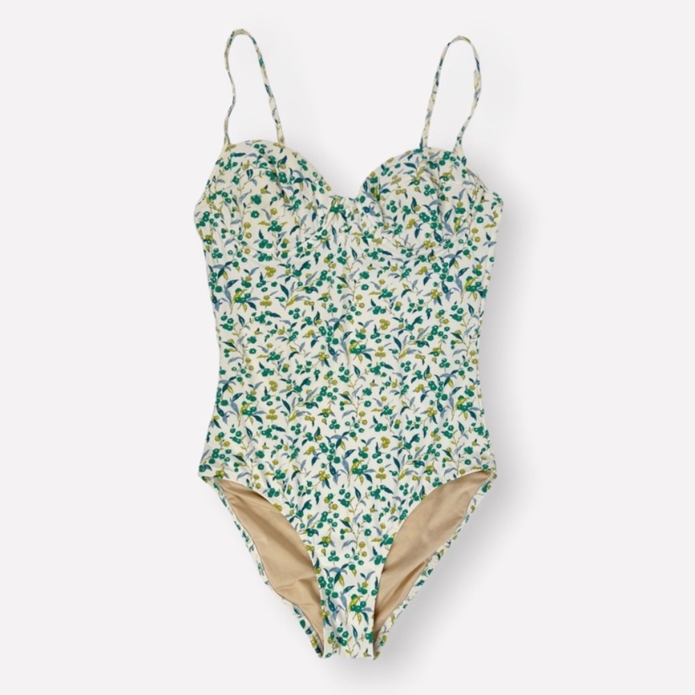 J.Crew Underwire Floral One-Piece Swimsuit